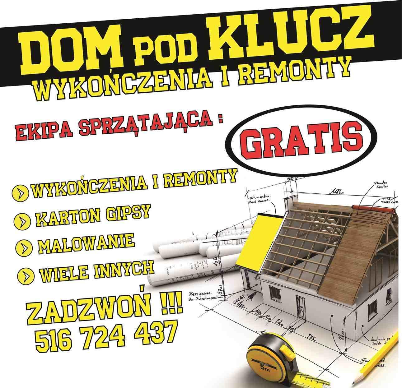 Dom Pod Klucz wykończenia i remonty EKIPA SPRZATAJACA GRATIS!!!, Żyrardów, mazowieckie