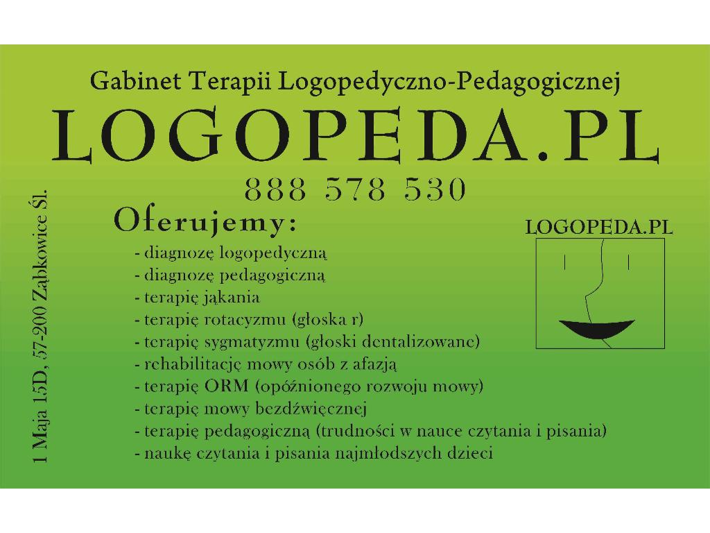 LOGOPEDA.PL E. Szlachta Gabinet Terapii Logopedyczno-Pedagogicznej, Ząbkowice Śląskie, dolnośląskie