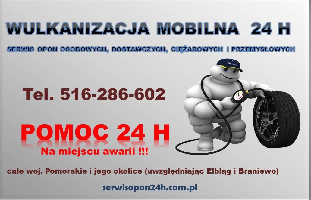 WULKANIZACJA  24H   Mobilny Serwis Opon, Gdynia,elbląg,lębork,gdańsk,sopot,tczew,hel, pomorskie