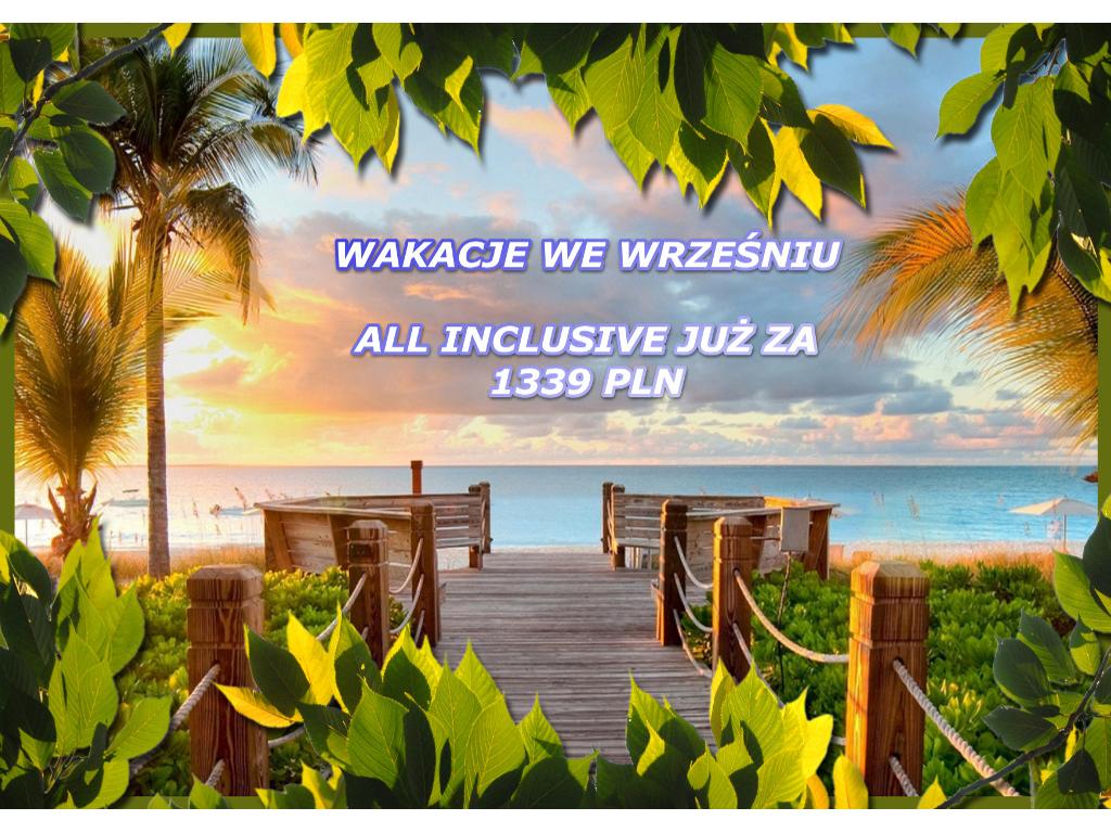 Biuro podróży - wakacje first minute i last minute. All inclusive.