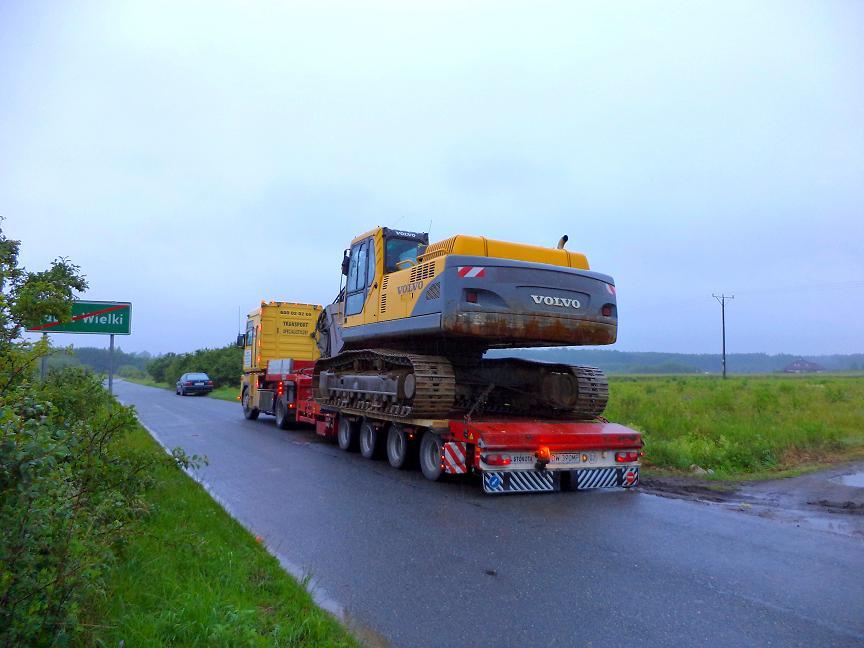 transport maszyny budowlanej kowarka waga 40 ton Wrocław