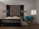 Wnętrze sypialni w stylu minimalistycznym