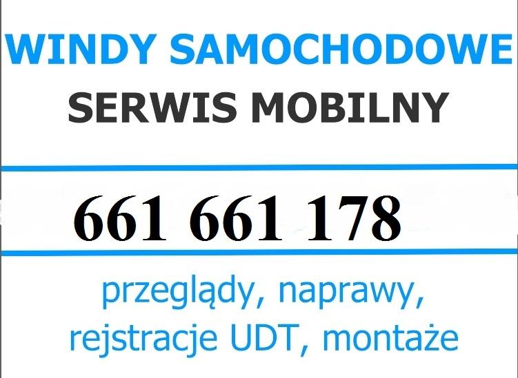 Serwis wind samochodowych załadowczych mobilny części windy udt