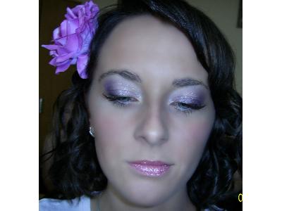 makijaz świadkowej pastelowe fiolety , sztuczne kepki rzes:)) - kliknij, aby powiększyć