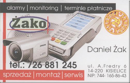 Monitoring, alarm, okablowanie strukturalne, cctv, terminale płatnicze, Kisielice, warmińsko-mazurskie