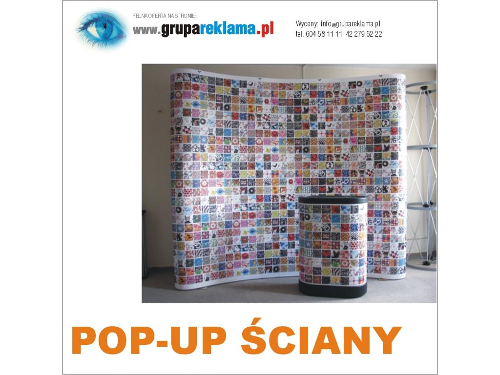 Ściana Reklamowa Pop Up, łukowa - prosta - różne formaty