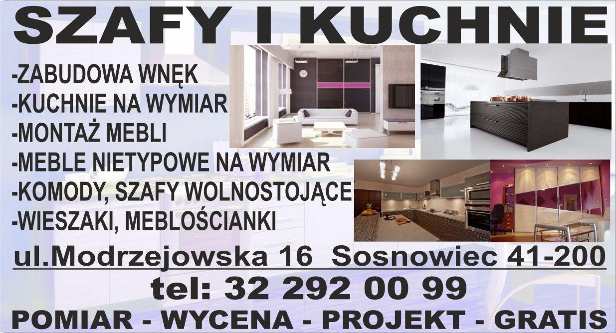 Meble, szafy oraz zabudowa wnęk - Sosnowiec 505 007 903, śląskie