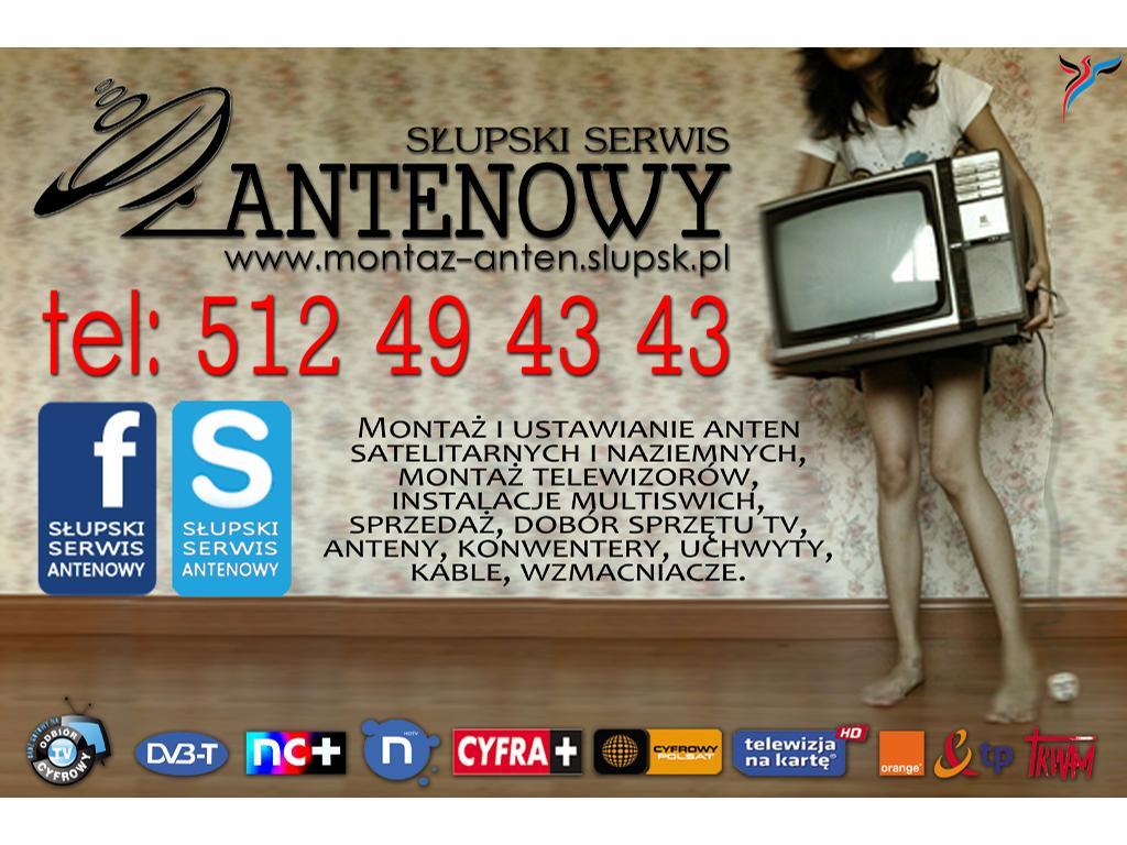 Montaż ustawianie anten tv-sat Słupsk, Ustka, pomorskie