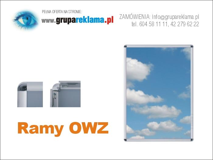 Ramy Plakatowe Przymykowe Zatrzaskowe Aluminiowe OWZ