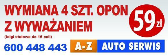 TYLKO 59zł ZA WYMIANĘ OPON z WYWAŻANIEM W A-Z AUTOSERWIS, Kraków, małopolskie