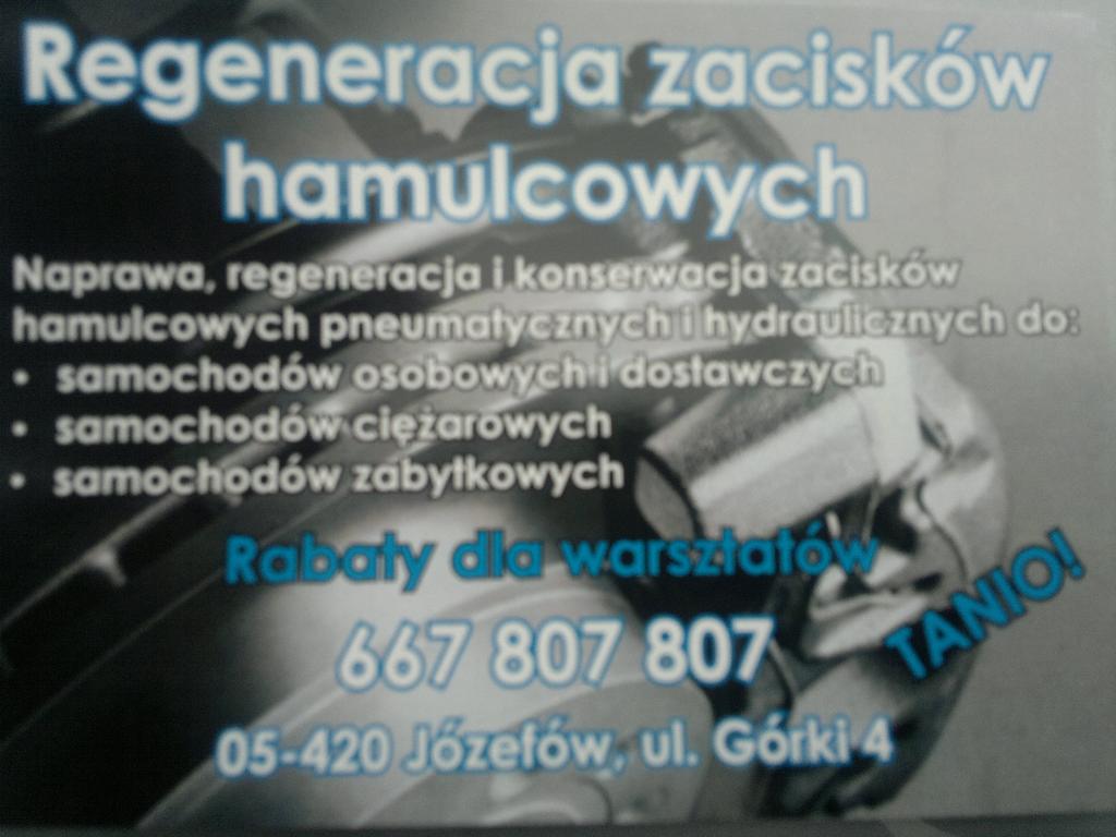 IVECO DAILY  RENAULT MASTER REGENERACJA ZACISKOW HAMULCOWYCH EXPRES , JÓZEFÓW, mazowieckie