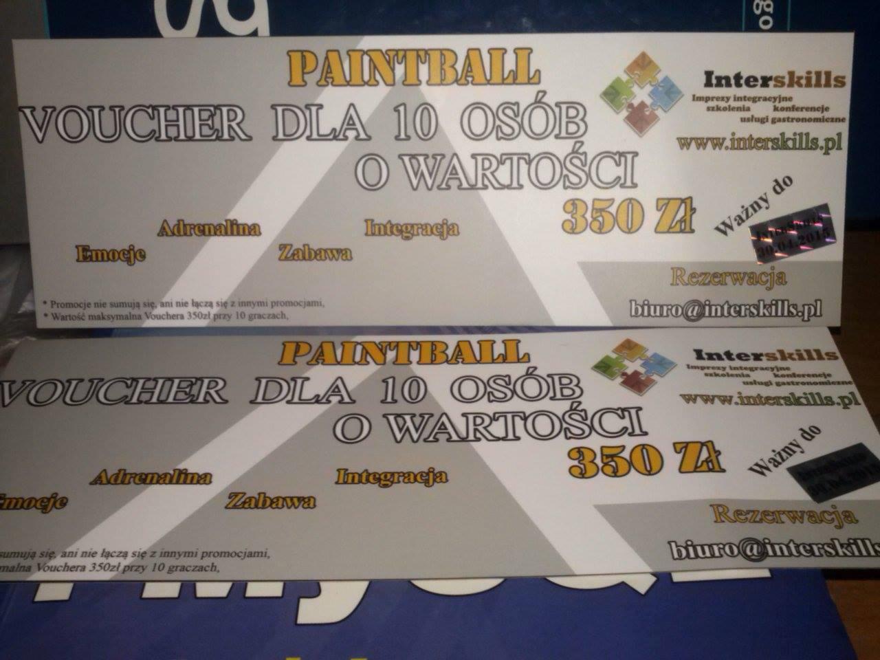 Paintball bilet voucher tanio dla grupy, Kraków, Katowice, Tarnów