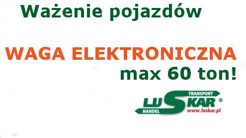 Ważenie samochodów, pojazdów, waga elektroniczna 60 ton, Kraków, małopolskie