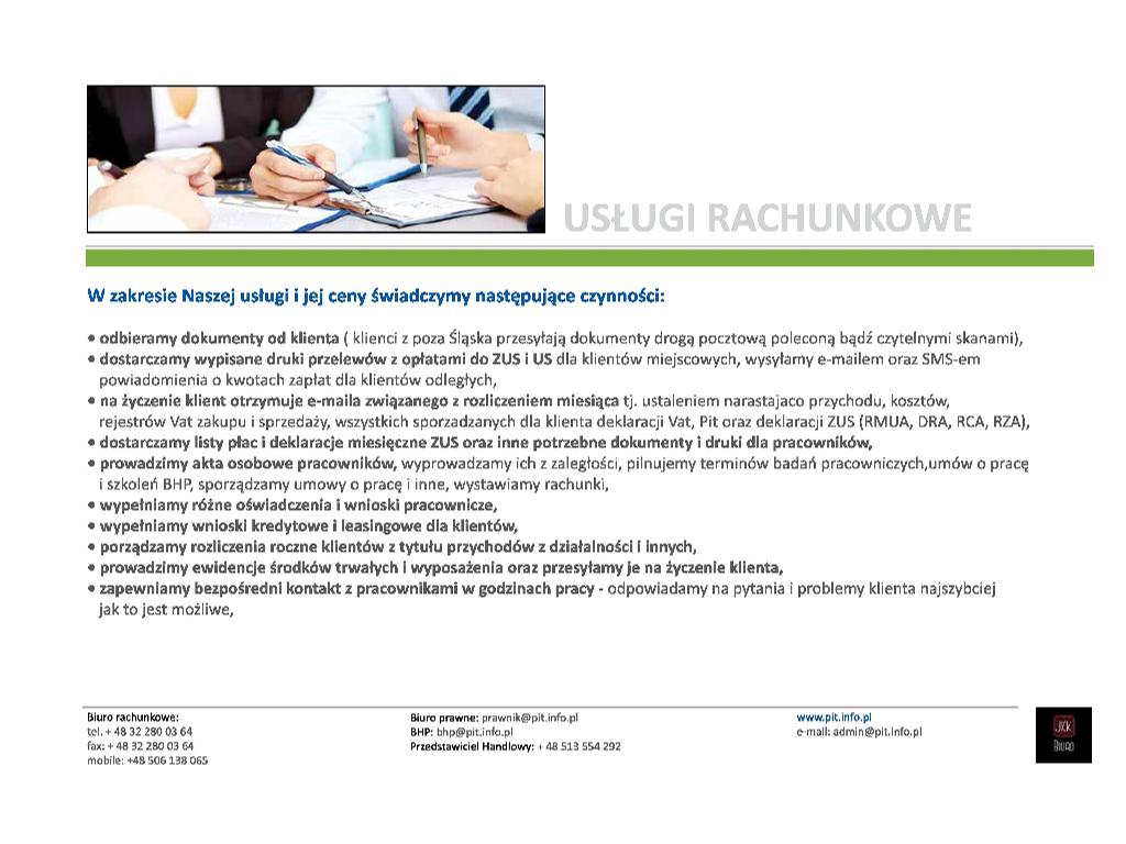 PROFESJONALNE i TANIE USŁUGI RACHUNKOWO-PRAWNE ORAZ BHP., Bytom, śląskie