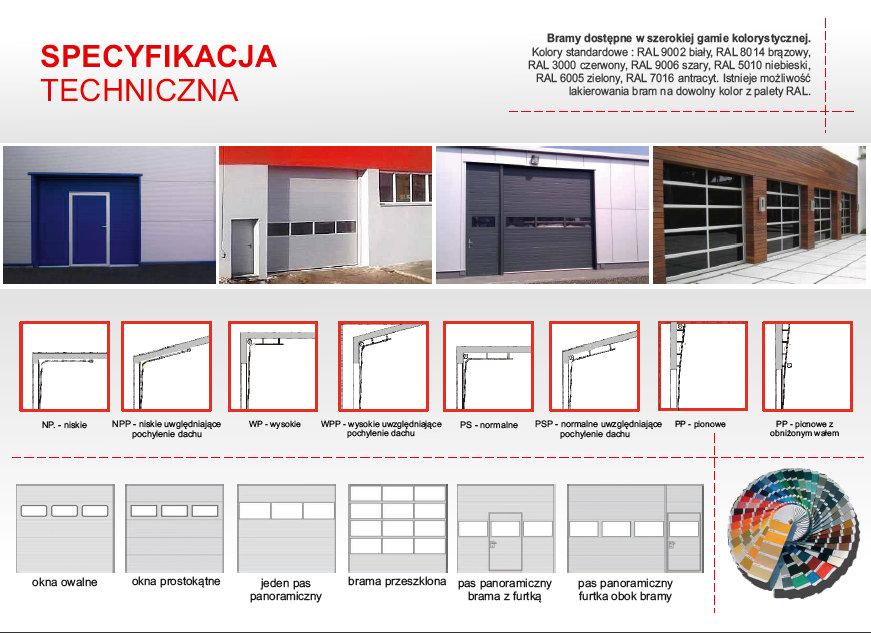 Specyfikacja Techniczna Bramy Segmentowe Przemysłowe