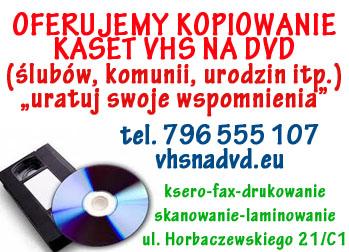 Kopiowanie kaset vhs na dvd, Wrocław, dolnośląskie