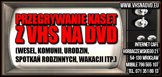 Kopiowanie kaset vhs na dvd, Wrocław, dolnośląskie