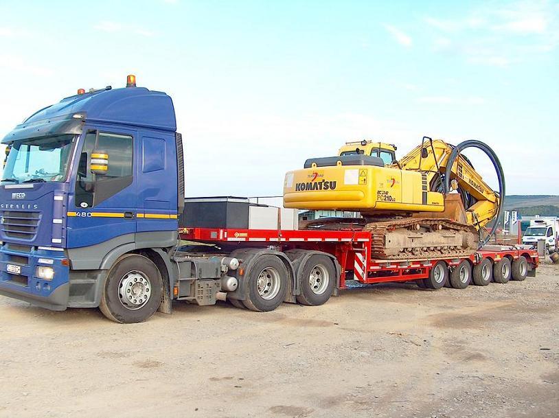 Transport maszyn budowlanych rolniczych ponadgabarytowy specjalny