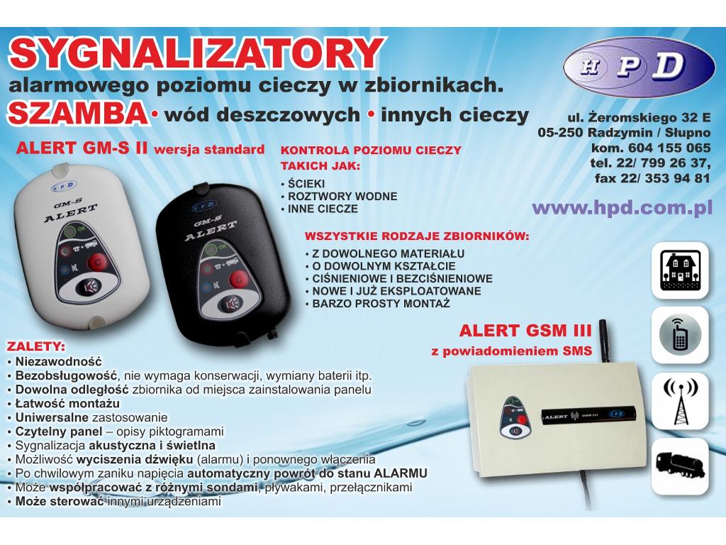 Sygnalizator / Czujnik Alarmowego poziomu cieczy: SZAMBA, deszczówki, Słupno, mazowieckie