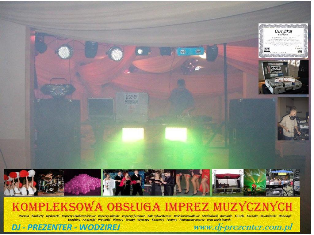 Obsługa imprez,dj na wesele,prezenter,wodzirej,dj puławy,dyskoteka, lubelskie