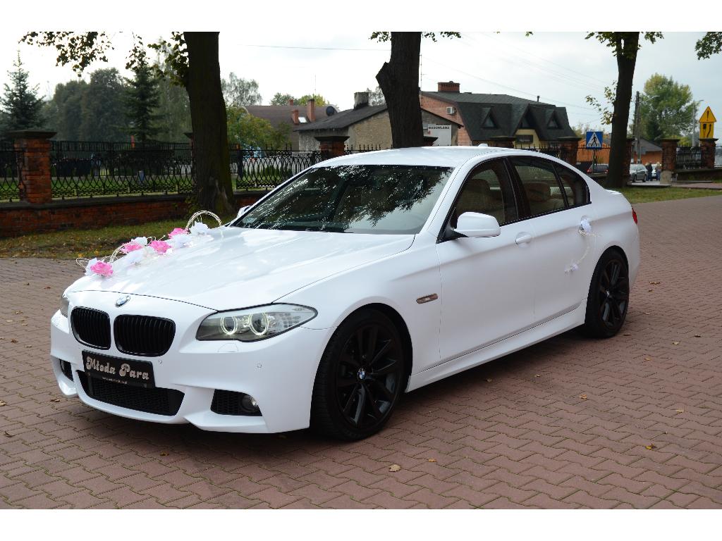 Auto do Ślub BMW F10  do wynajecie białe Częstochowa Śląsk wesela, śląskie