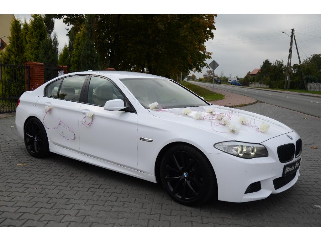 Auto do Ślub BMW F10  do wynajecie białe Częstochowa Śląsk wesela, śląskie