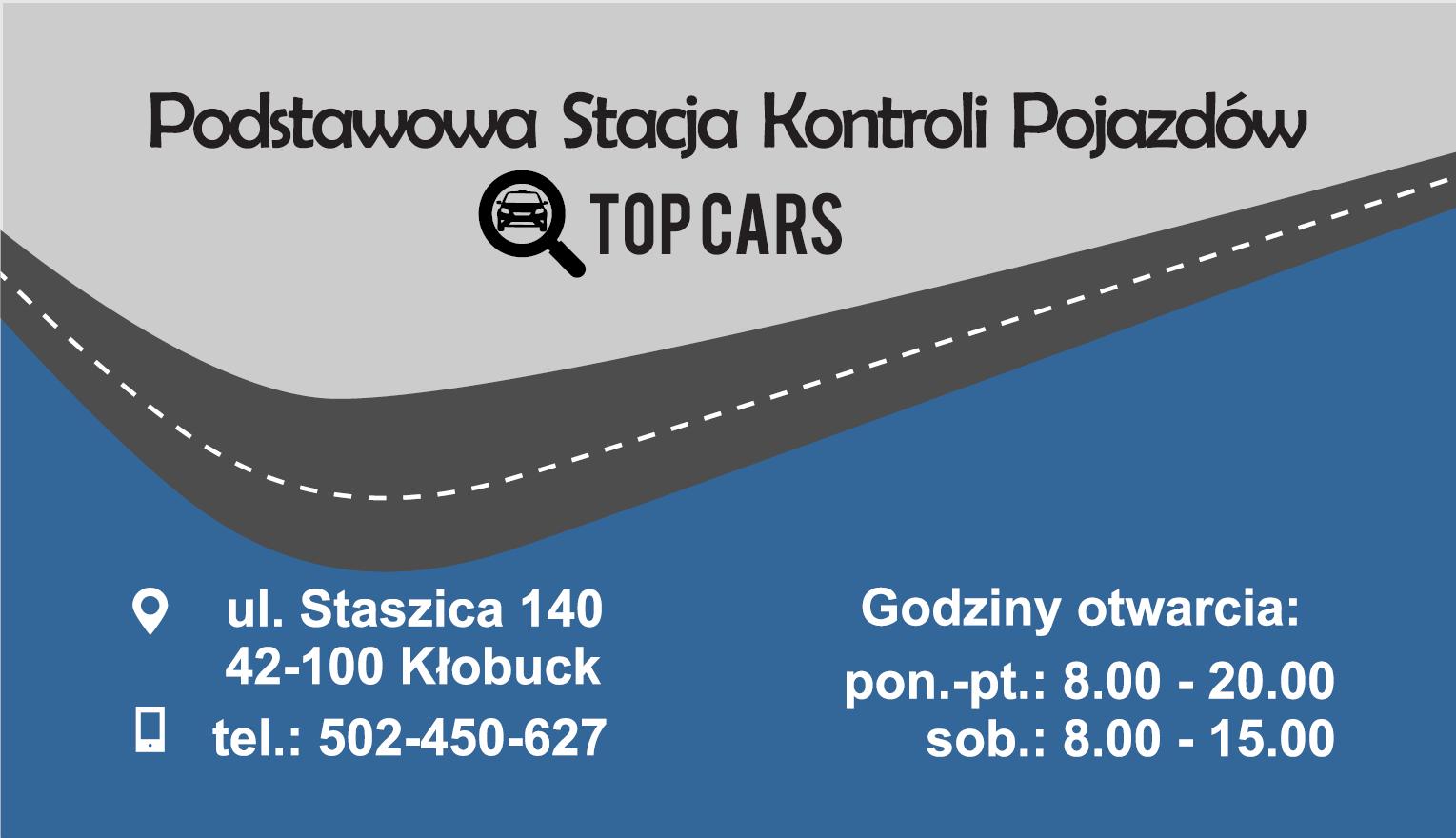 Stacja Kontroli Pojazdów TOP CARS Gadżet gratis, Kłobuck, śląskie