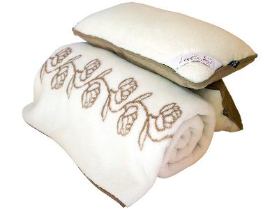 kołdra i poduszka z czystej żywej wełny marki LanaAmore - kliknij, aby powiększyć