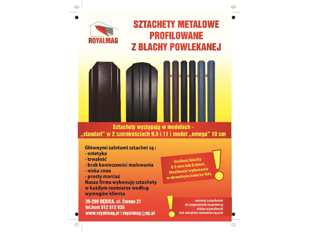 Sztachety metalowe, sztachety, ogrodzenia, siatka ogrodzenie , Dębica , podkarpackie