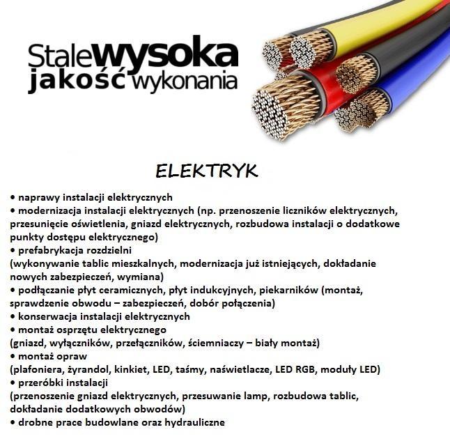 Instalacje elektryczne, usługi elektryczne, Wrocław, dolnośląskie