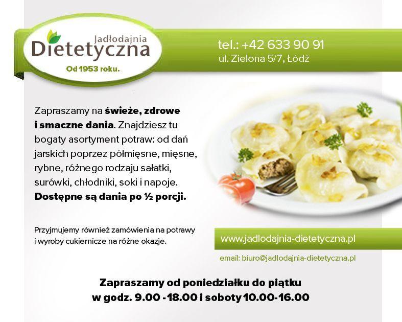 Restauracja, bar, jadłodajnia, obiady domowe, zdrowe jedzenie, dieta, Łódź, łódzkie