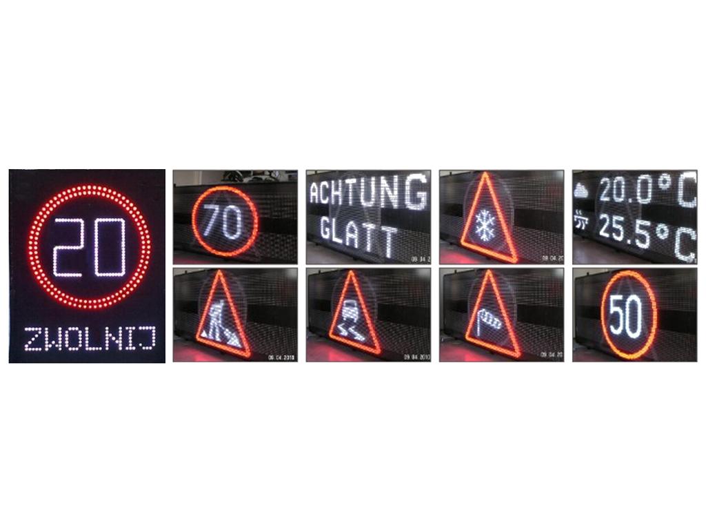 Znaki i tablice drogowe o zmiennej treści