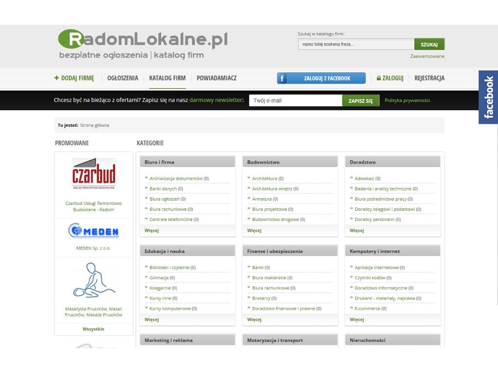 Katalog firm Radom - Radom Lokalne