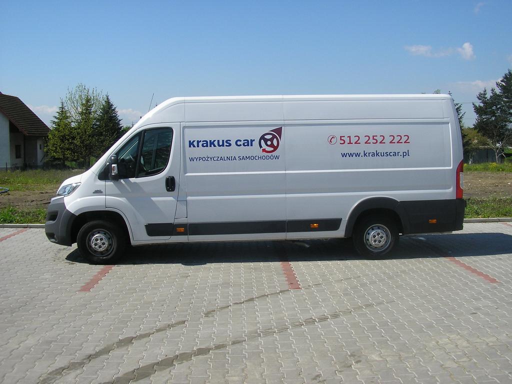 Wynajem Busów Dostawczych Fiat Ducato 2.3 MJ L4H2 Kraków, Czernichów, małopolskie