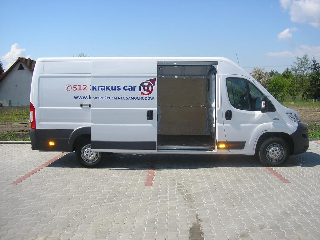 Wynajem Busów Dostawczych Fiat Ducato 2.3 MJ L4H2 Kraków, Czernichów, małopolskie