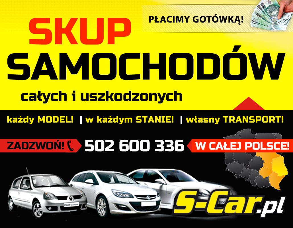 Auto Skup Samochodów Aut Używanych Sprawne Uszkodzone www.s-car.pl, Świdnik, lubelskie