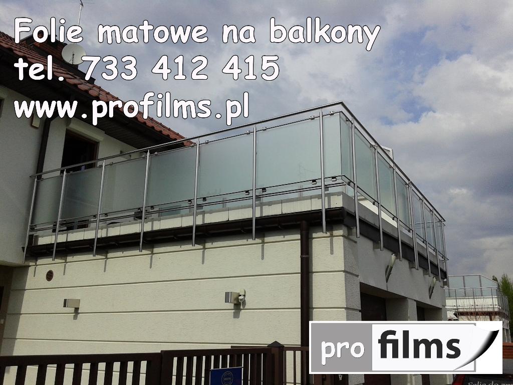 Folie matowe na balkony - montaż, Warszawa, mazowieckie