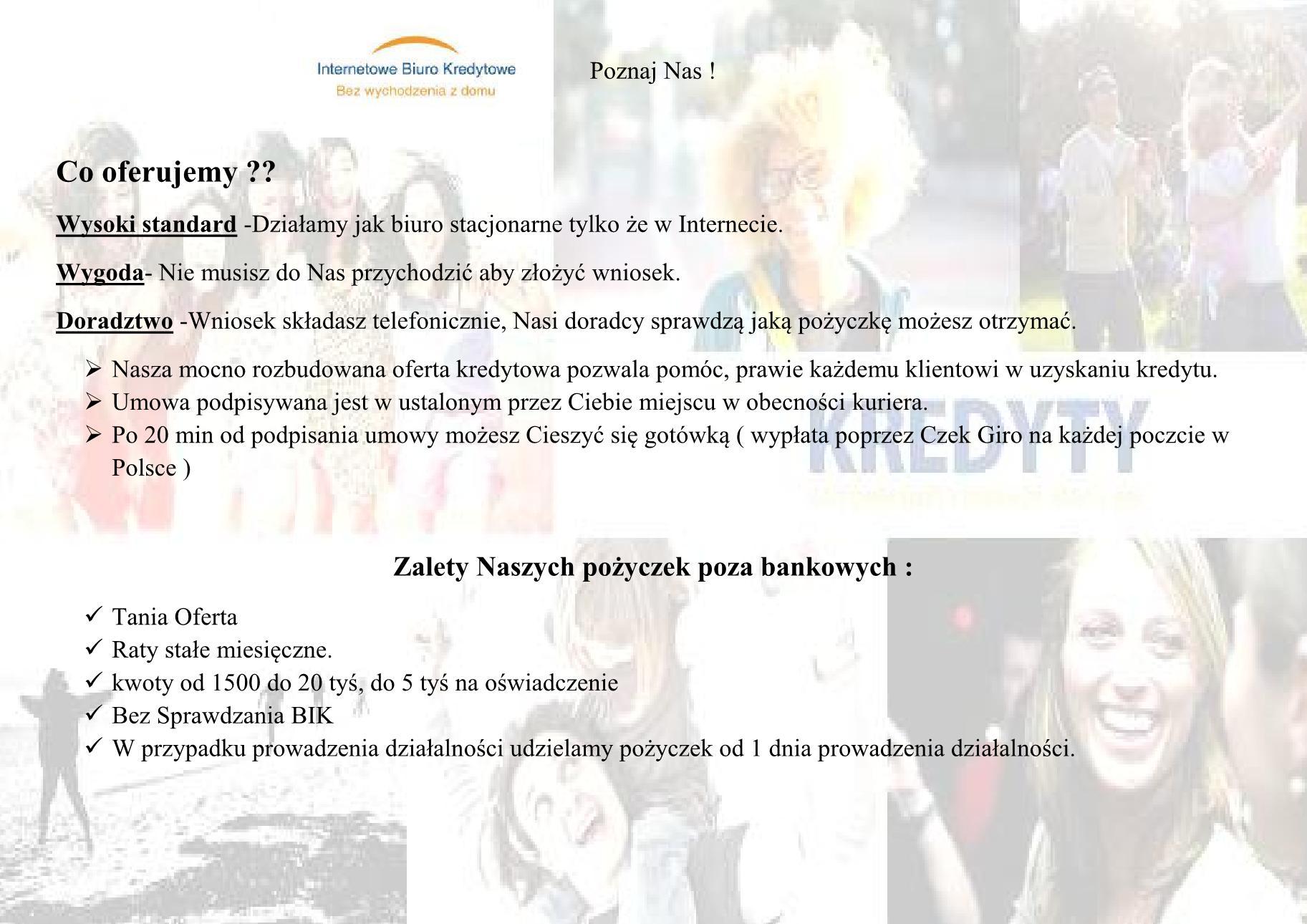 Wygodne pożyczki do 30 tys, długi okres kredytowania, niska rata!, Siedlce, warszawa, mińsk mazowiecki, węgrów, mazowieckie