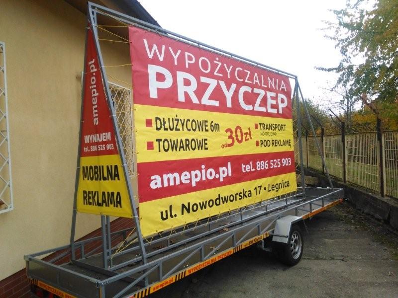 REKLAMA MOBILNA Legnica, Reklamowa Przyczepa -  wynajem, Legnica