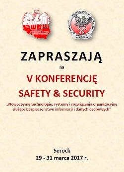 V Konferencję Safety and Security - Serock, 29-31 marca 2017 r., Raszyn, mazowieckie