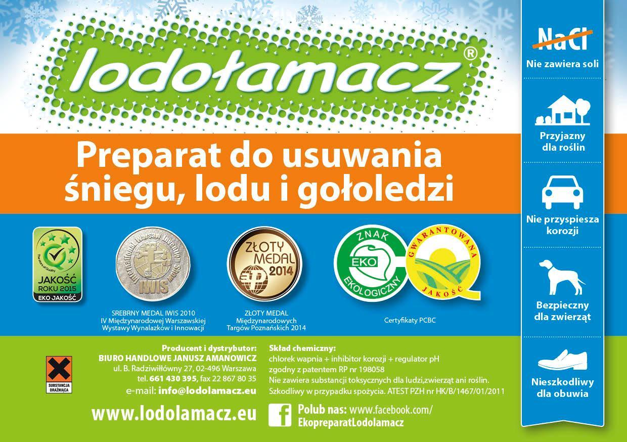 Lodołamacz  -  ekopreparat do usuwania śniegu i gołoledzi