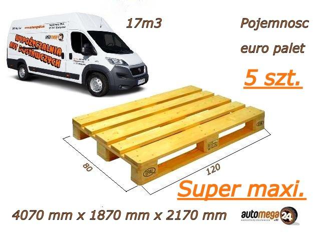 17m3 L4H3 Ducato pojemność euro palet 5szt. Super wysoki !