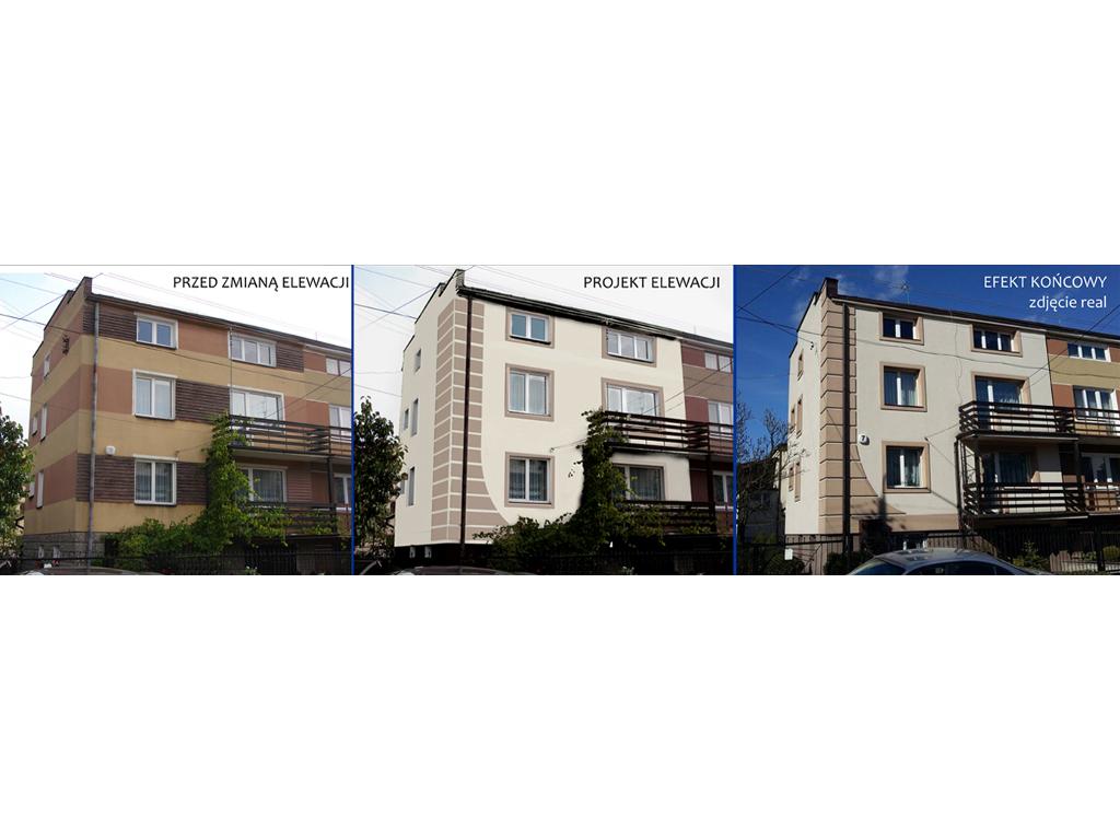 Projekt elewacji. Wizualizacja na podstawie zdjęcia przez Internet, Białystok, Warszawa, Olsztyn, Kraków, Lublin, podlaskie