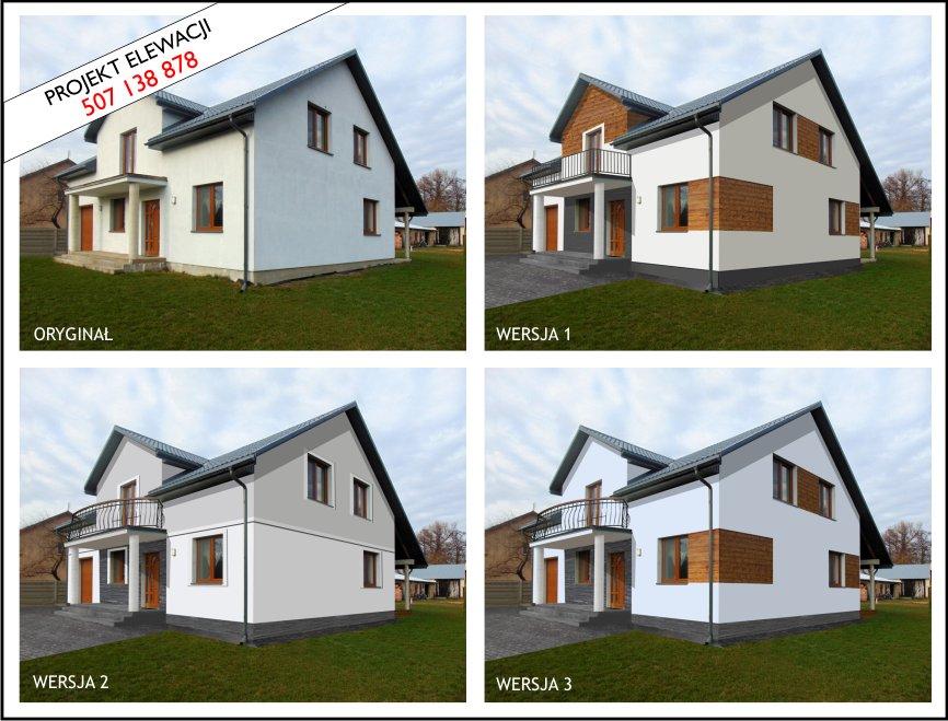 Projekt elewacji. Wizualizacja na podstawie zdjęcia przez Internet, Białystok, Warszawa, Olsztyn, Kraków, Lublin, podlaskie