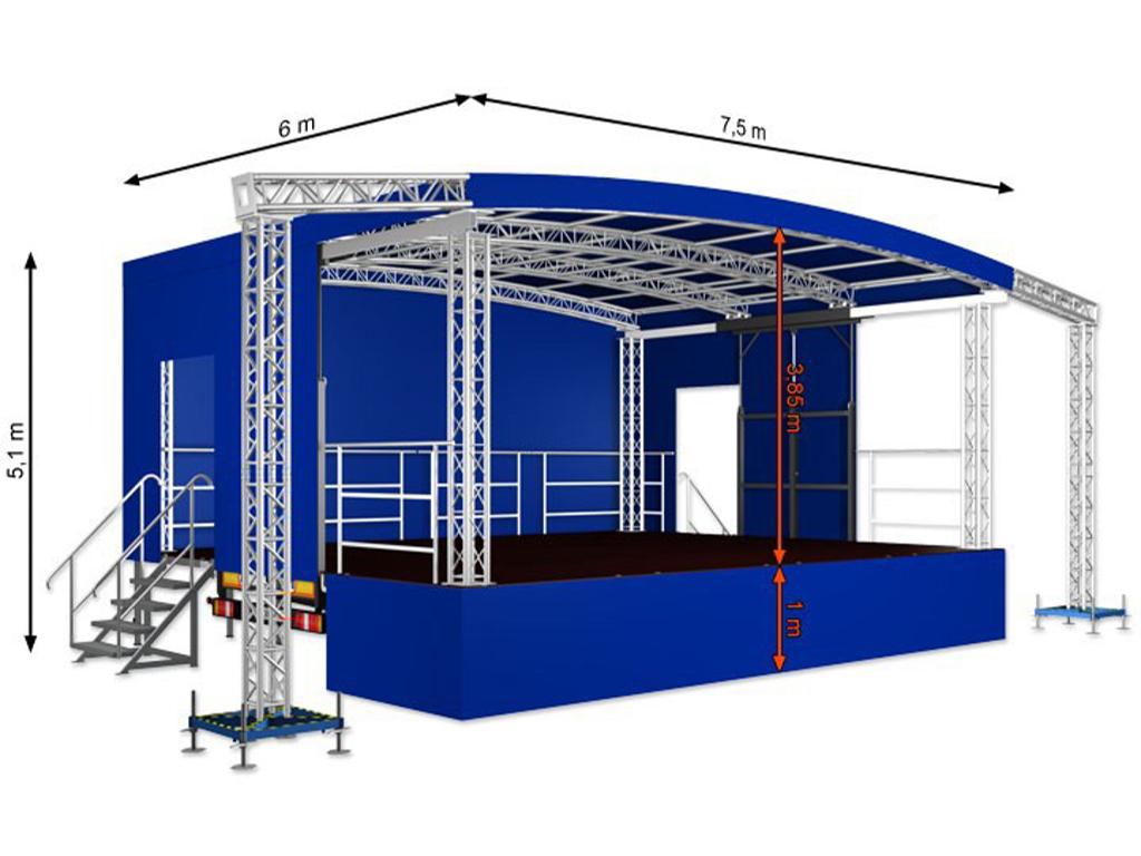 SCENA Mobilna 8x6 - Wynajem na Pikniki, Dożynki, Koncerty za 2290 PLN., Częstochowa, śląskie