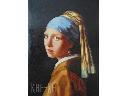 "Dziewczyna z perłą" wg Jan Vermeer kopia, olej na płótnie