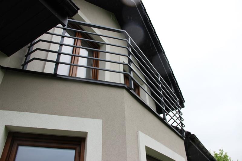 Balustrada balkonowa ocynk i lakier proszkowy