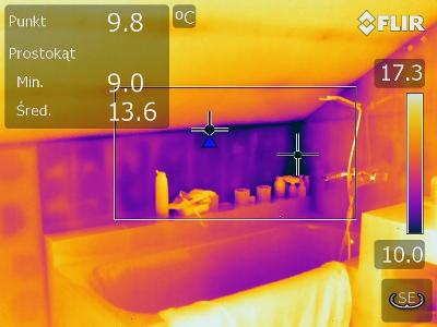 Łazienka - mostek termiczny, wadliwa izolacja termiczna - kliknij, aby powiększyć