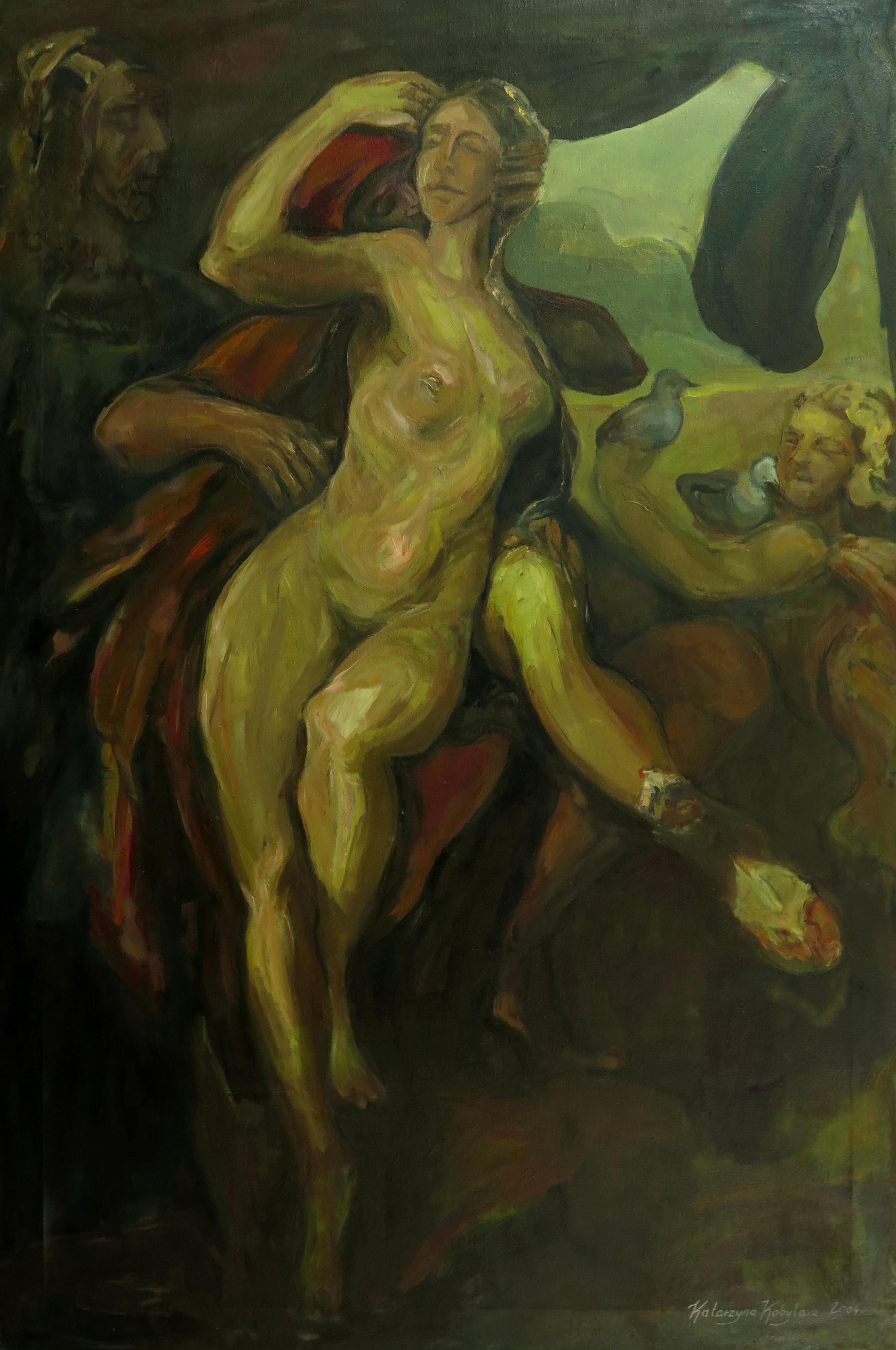 Obraz olejny, Podróż, 160 x 100 cm, oplej, płótno , 2004 r, 