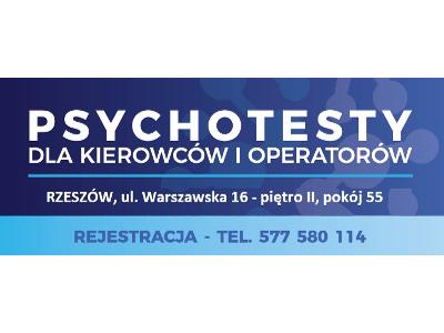 psychotesty Rzeszów, badania kierowców i operatorów - kliknij, aby powiększyć